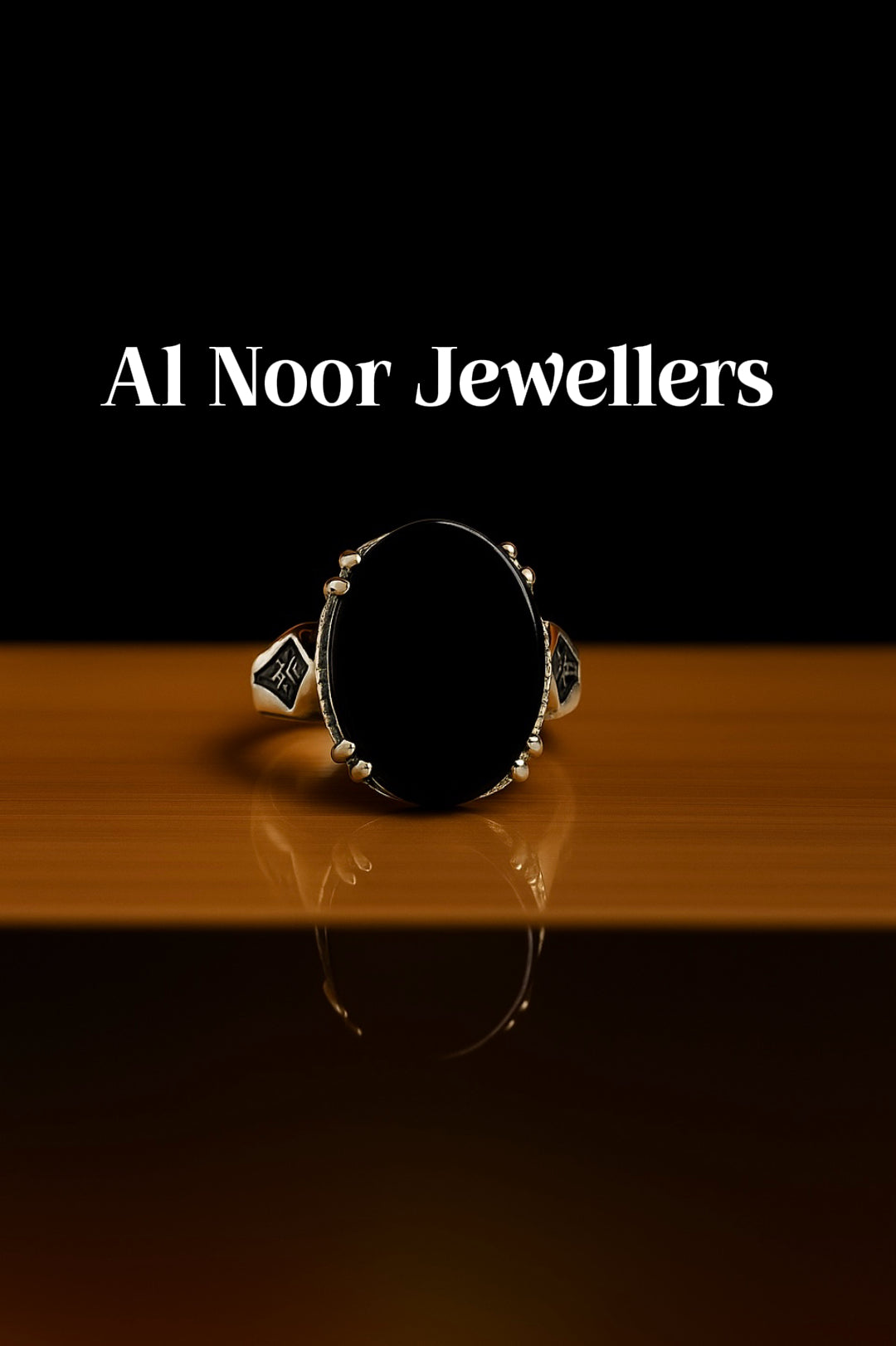 Black Aqeeq Royal Ring #014