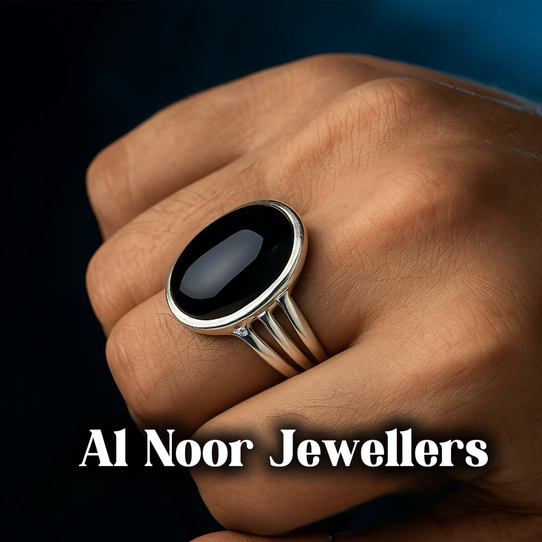 Black Aqeeq Sultan Ring #020