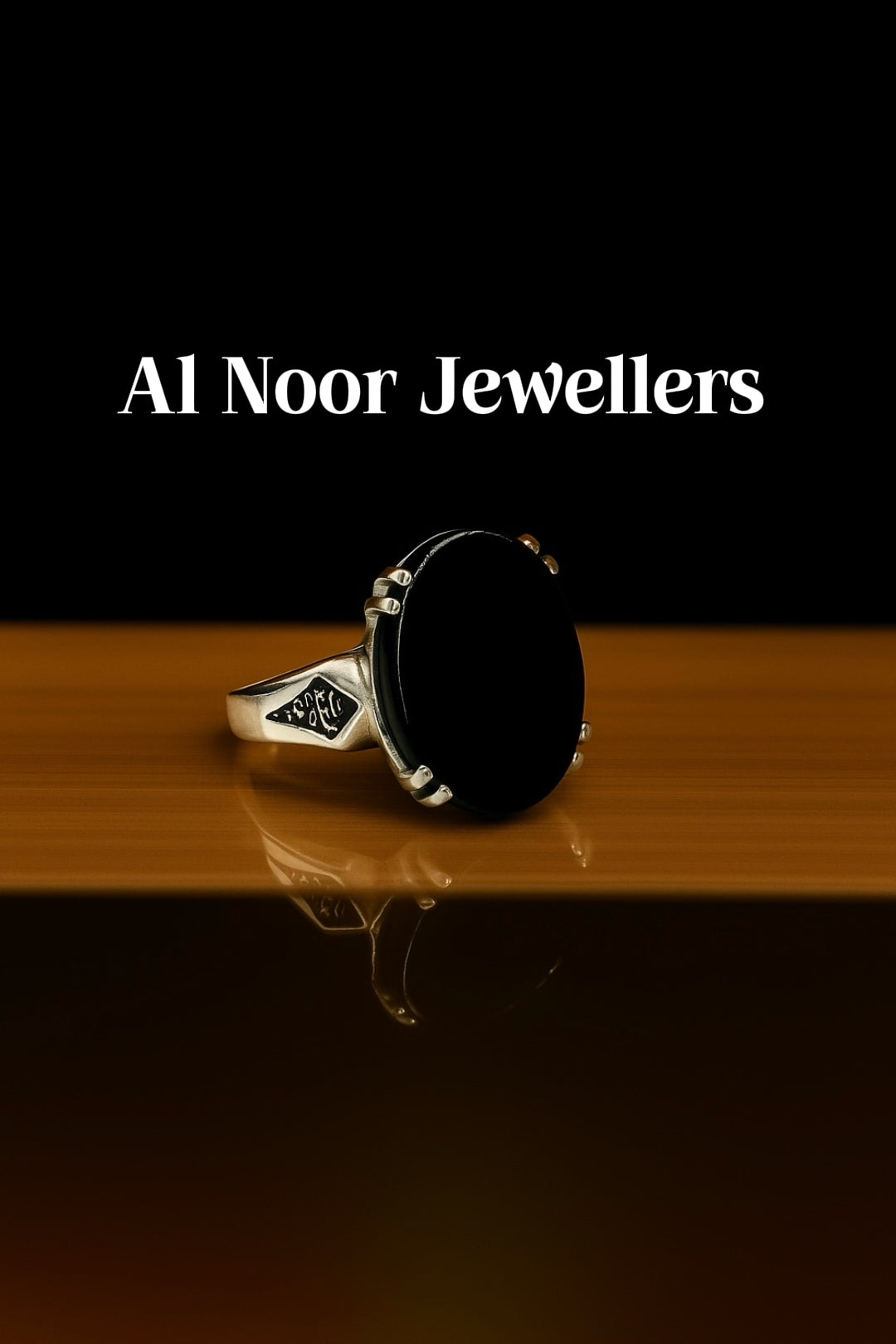Black Aqeeq Royal Ring #014