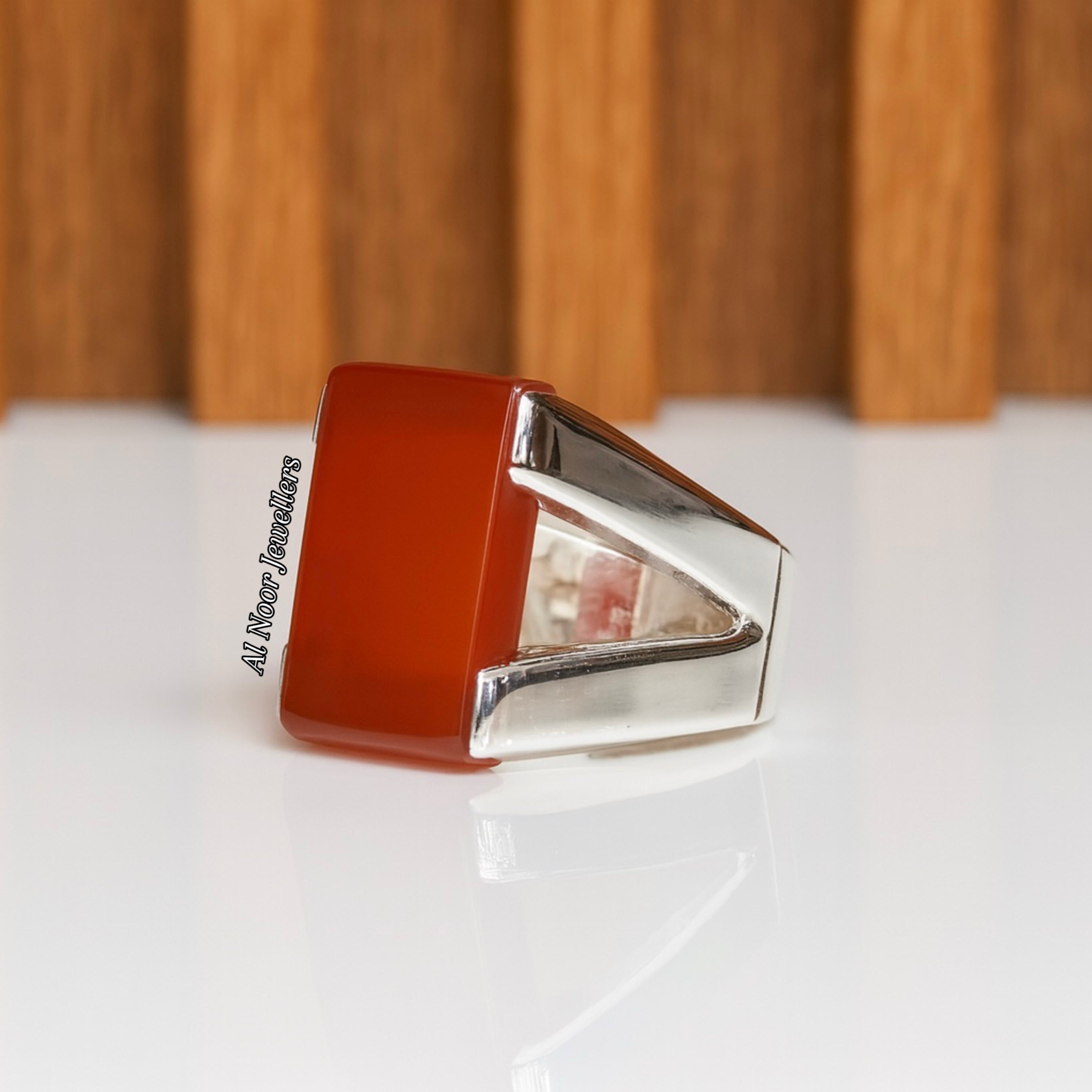 Brown Aqeeq Ring#048