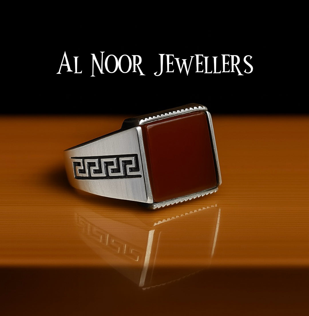 Brown Aqeeq Sultan Ring#043
