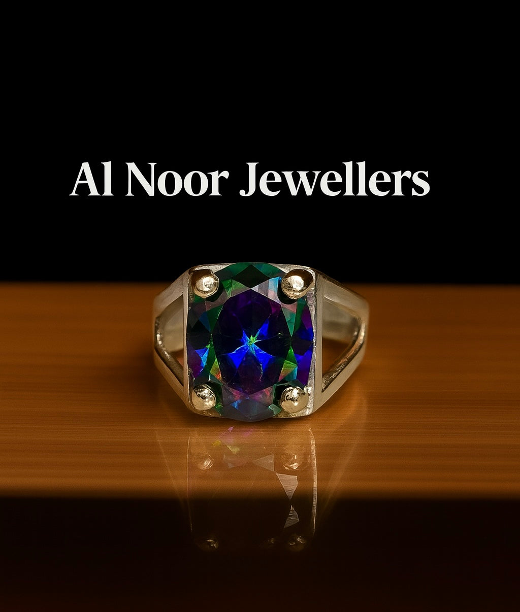 Rainbow Stone Ring #049