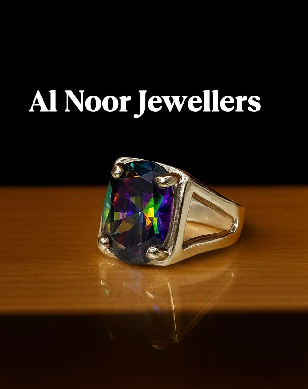 Rainbow Stone Ring #049