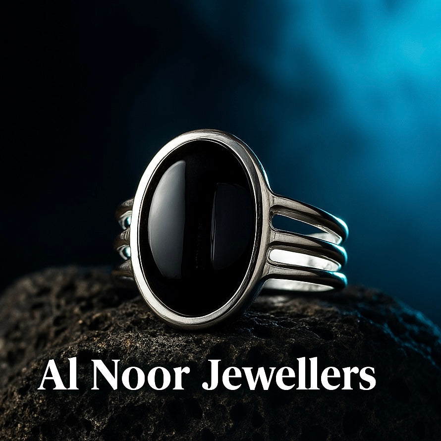 Black Aqeeq Sultan Ring #020